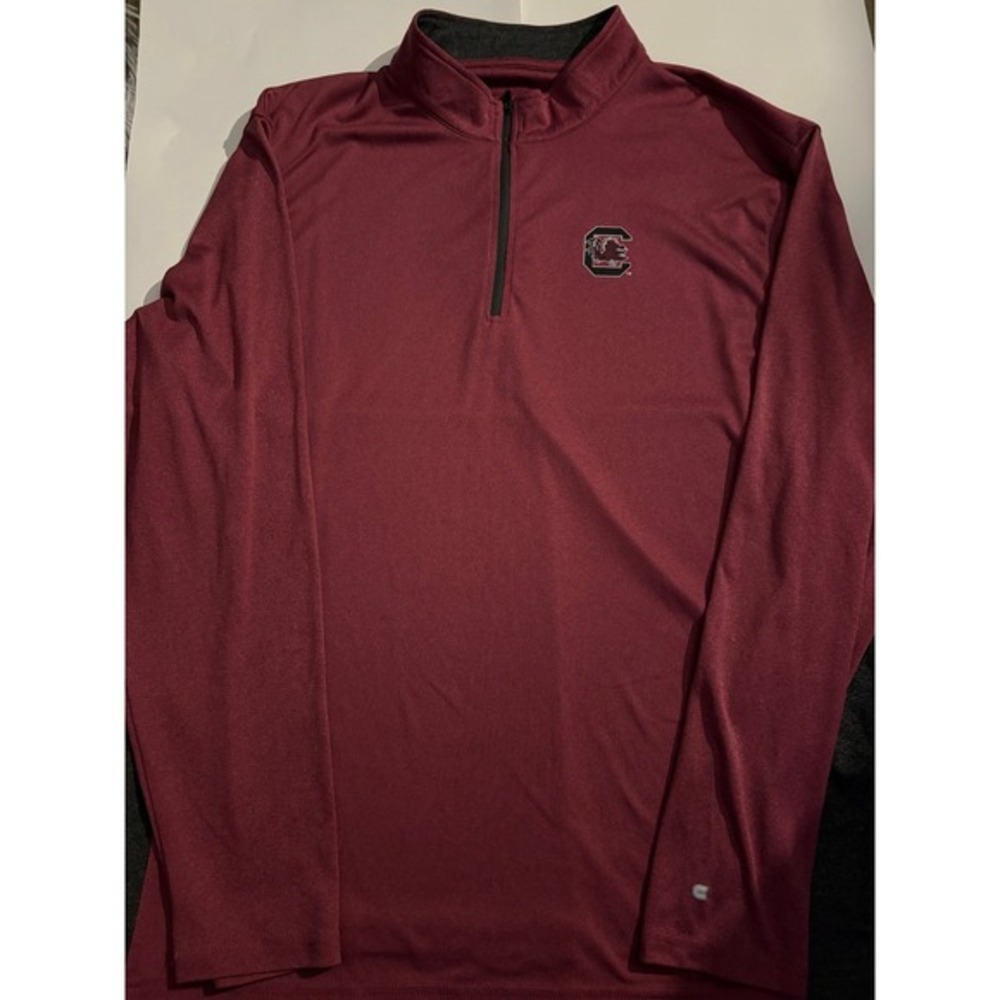 Colosseum South Carolina Gamecocks Quarter Zip Pullover Maroon Mens‎ XXL